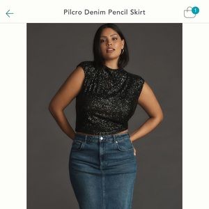 Sold Out, Pilcro High Waisted Denim Pencil Skirt from Anthropologie